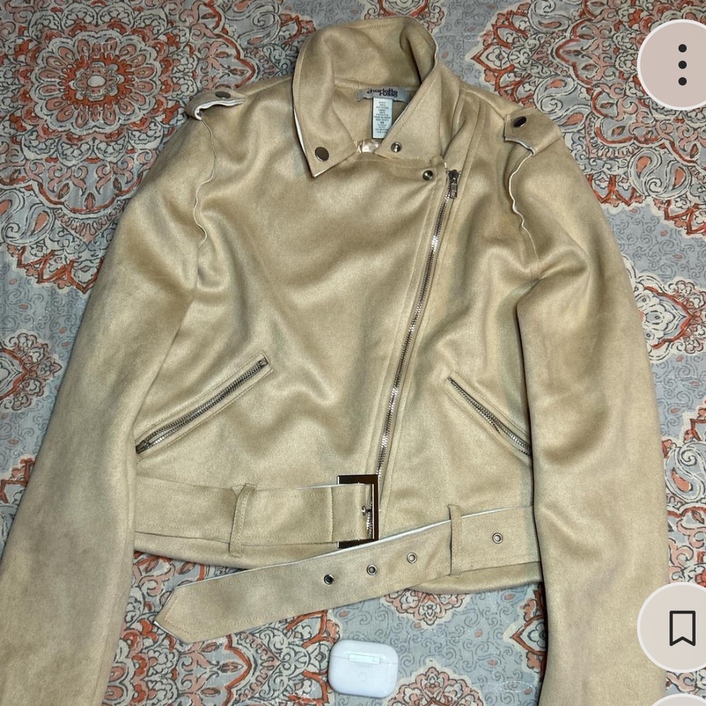 Charlotte Russe Beige Leather Jacket